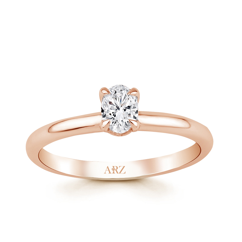 0.40 Karat E Renk Vs Berraklık Oval Kesim Tektaş Yüzük - ARZ2102