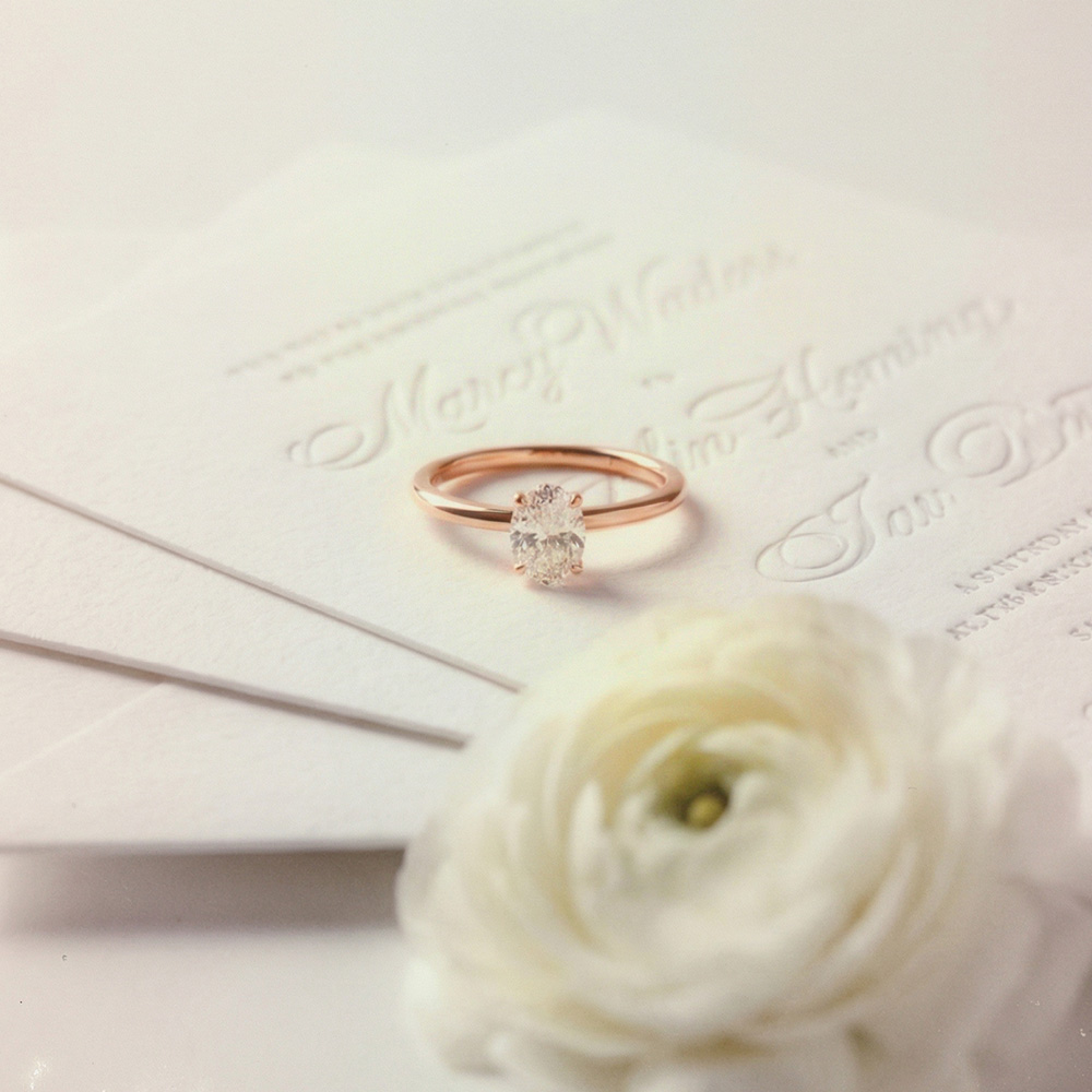 Tektaş Pırlanta Yüzük 0.40 Karat Oval TekTaş Laboratuvar Pırlanta Yüzük - ARZ3405