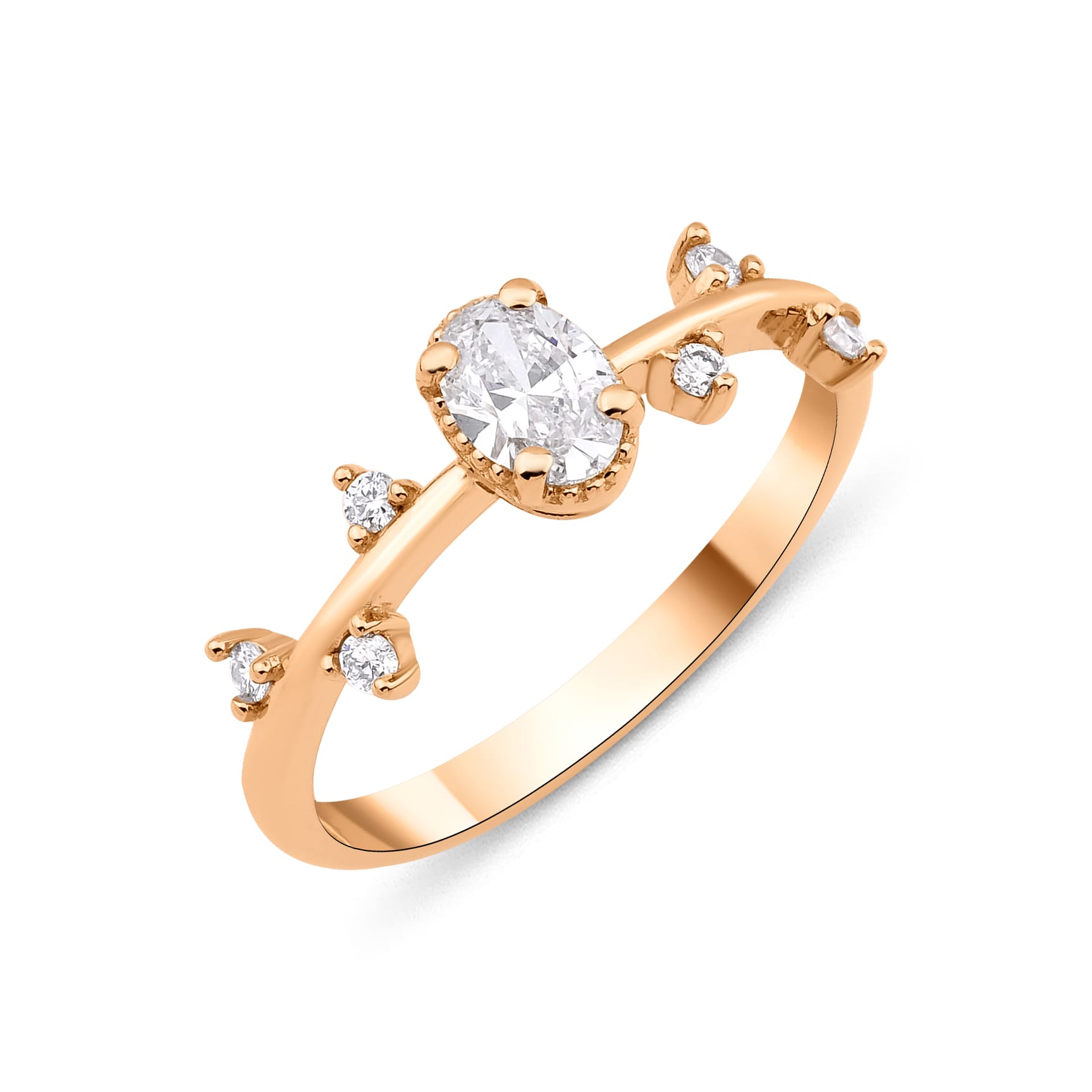 0.47 Karat E Renk Vs Berraklık Oval Pırlanta Yüzük - ARZ2104