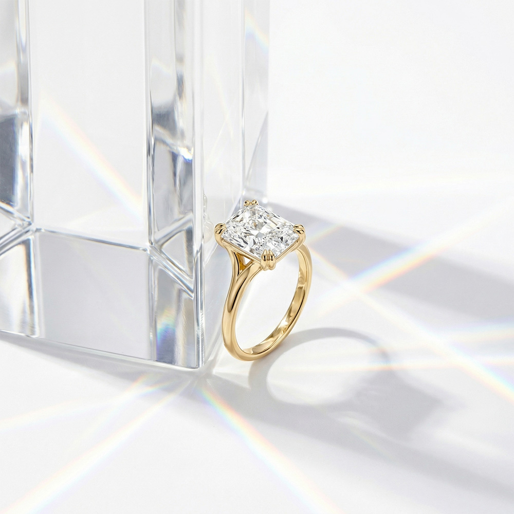 1.02 Karat Radiant TekTaş Laboratuvar Pırlanta Yüzük - ARZ3401