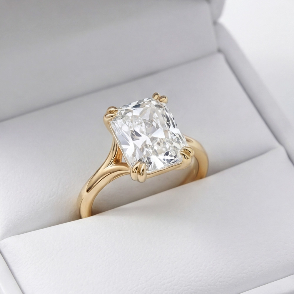 1.02 Karat Radiant TekTaş Laboratuvar Pırlanta Yüzük - ARZ3401