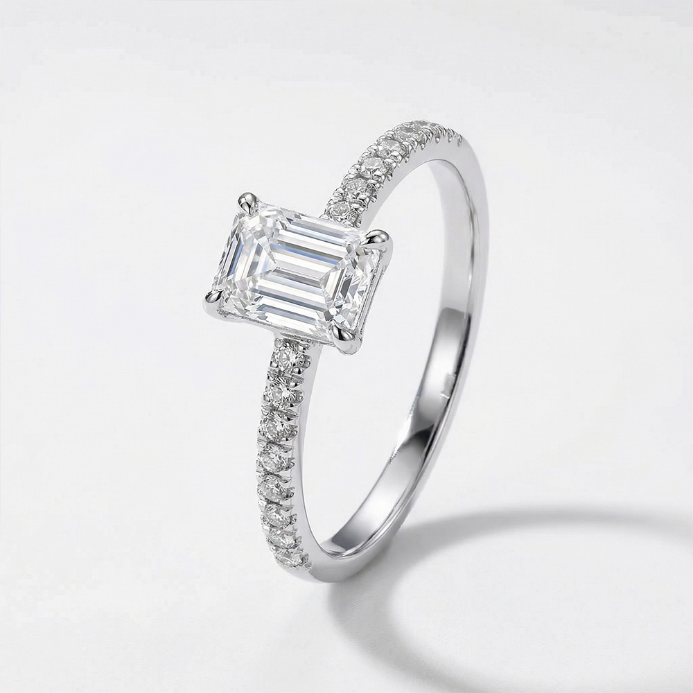 Tektaş Pırlanta Yüzük 1.03 Karat Emerald TekTaş Laboratuvar Pırlanta Yüzük - ARZ3404