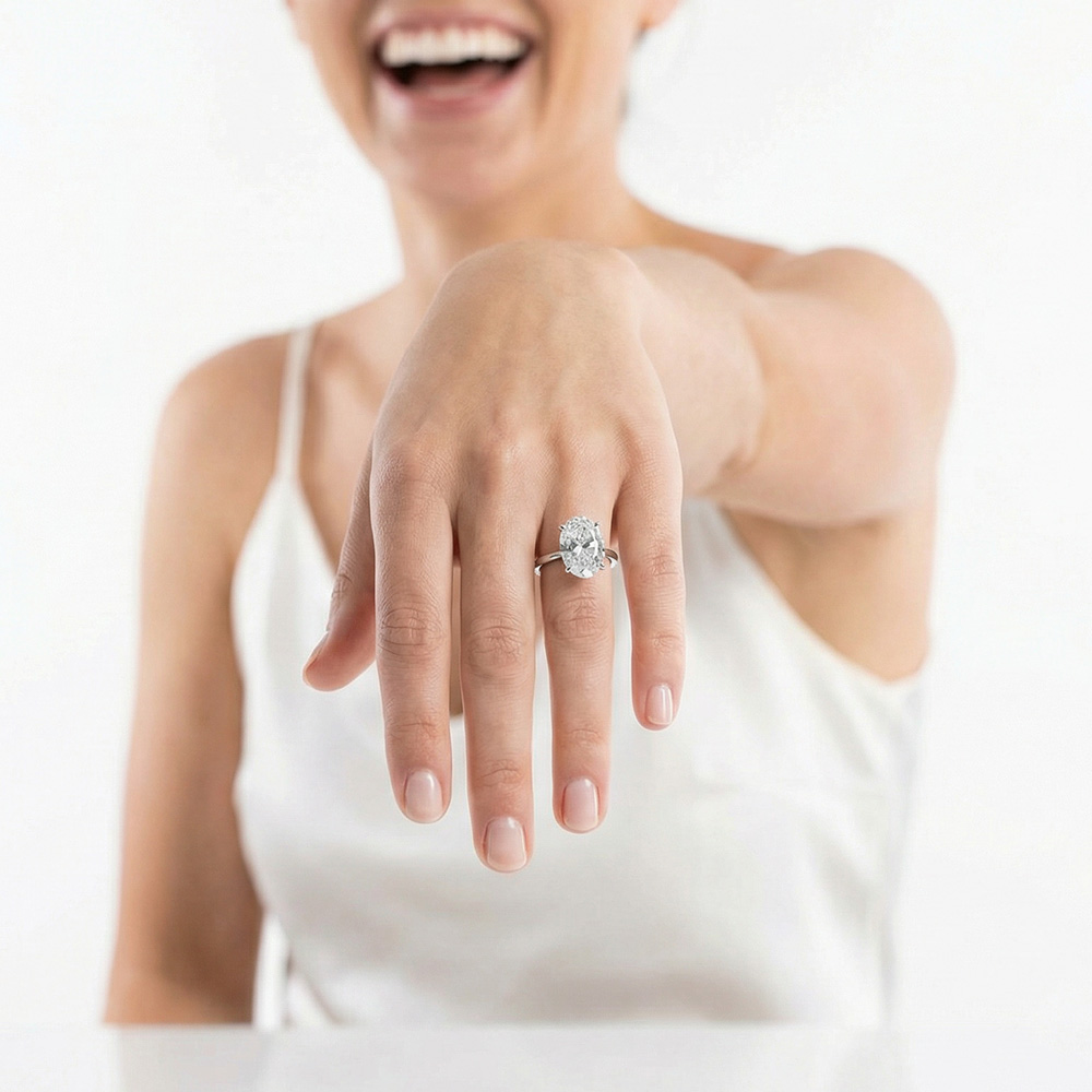 1.50 KARAT D Renk Vs2 Berraklık Oval Tektaş Yüzük  - ARZ3421