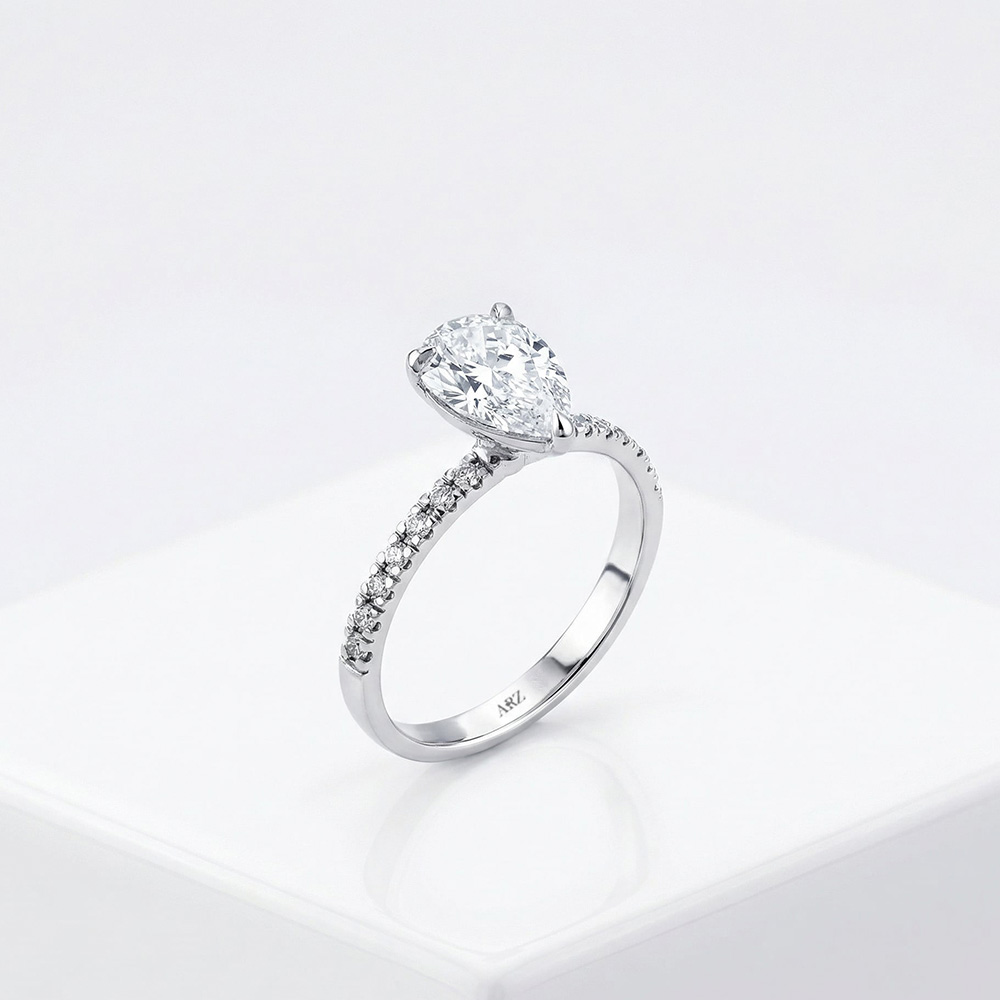 Tektaş Pırlanta Yüzük 1.51 Karat D Renk Vs Berraklık Damla Tektaş Yüzük - ARZ3413