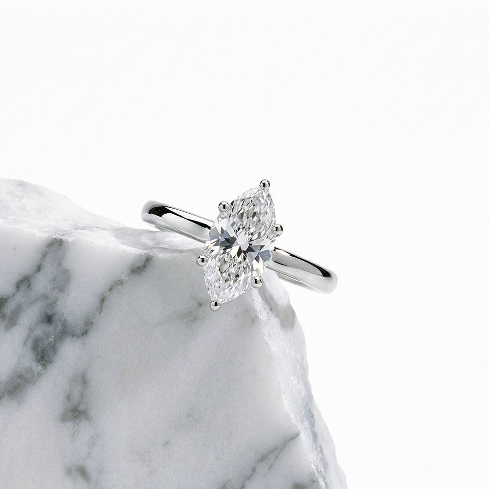 1.57 Karat D Color Vs1 Markiz Lab Grown Pırlanta Yüzük - ARZ3406