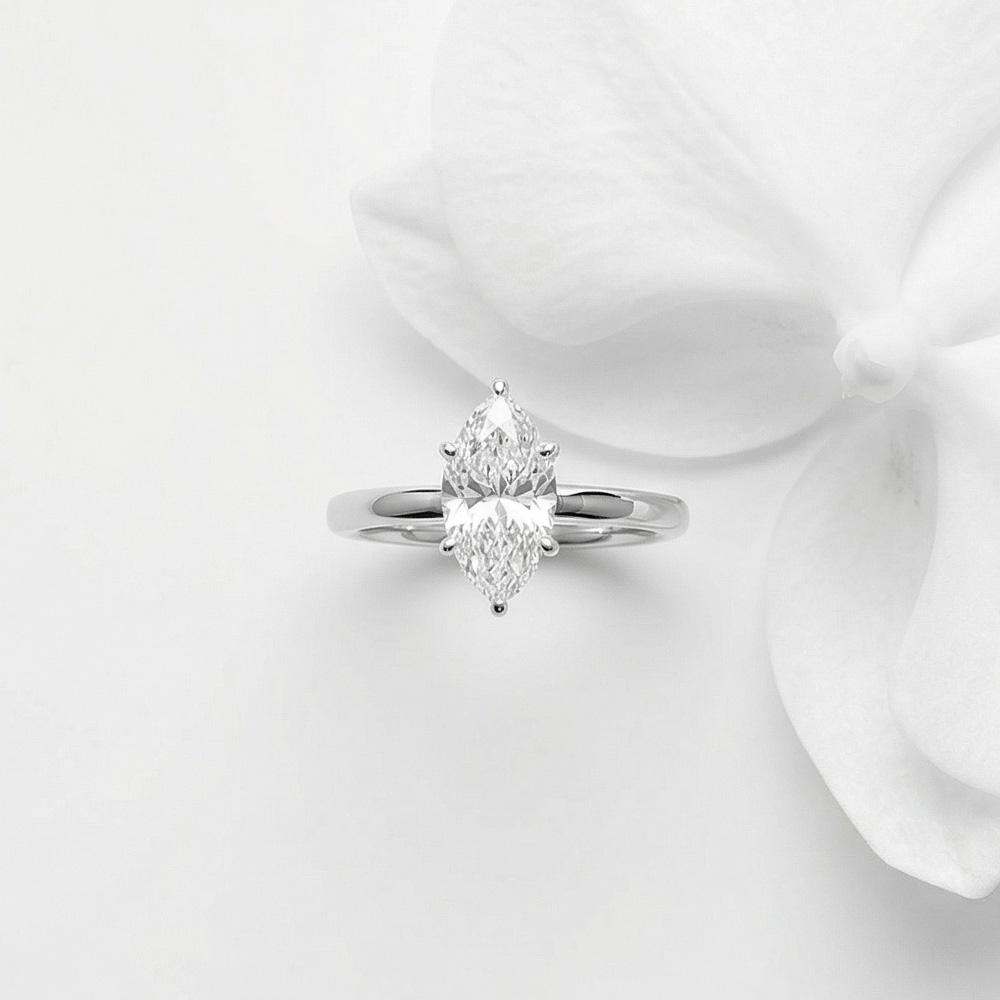 1.57 Karat D Color Vs1 Markiz Lab Grown Pırlanta Yüzük - ARZ3406