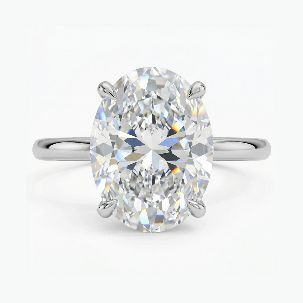 2.50 KARAT E Renk Vs2 Berraklık Oval Pırlanta Tektaş Yüzük  - ARZ3424