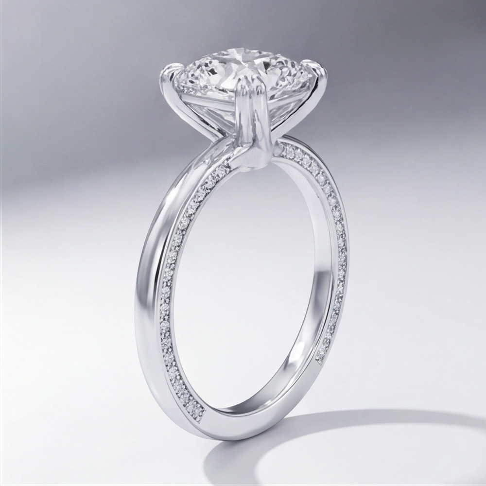 3.02 Karat Radiant TekTaş Laboratuvar Pırlanta Yüzük - ARZ3402