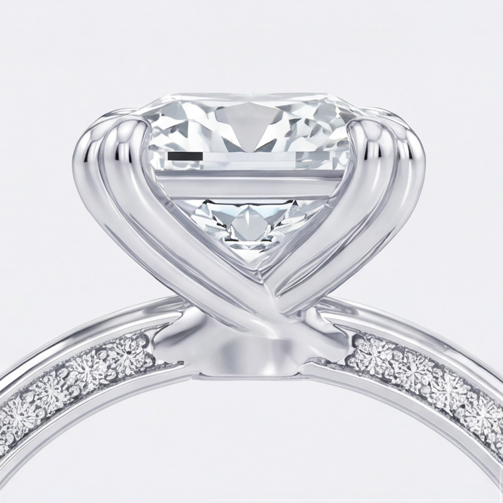 3.02 Karat Radiant TekTaş Laboratuvar Pırlanta Yüzük - ARZ3402