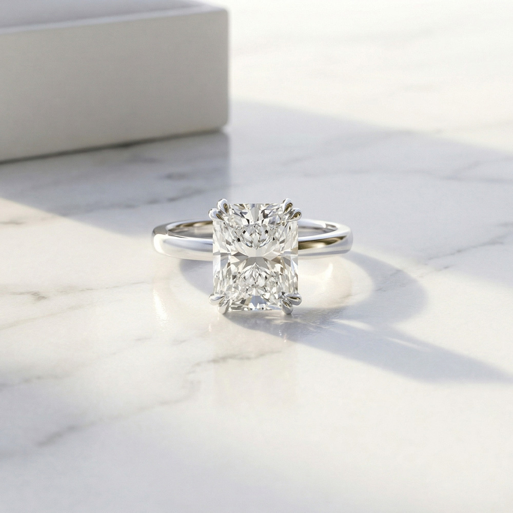 3.02 Karat Radiant TekTaş Laboratuvar Pırlanta Yüzük - ARZ3402