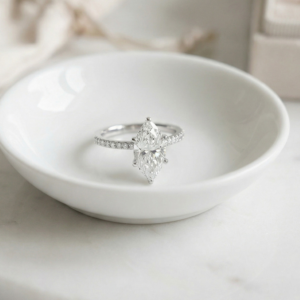 3.04 E Color Vs1 Markiz Lab Grown Pırlanta Yüzük - ARZ3407