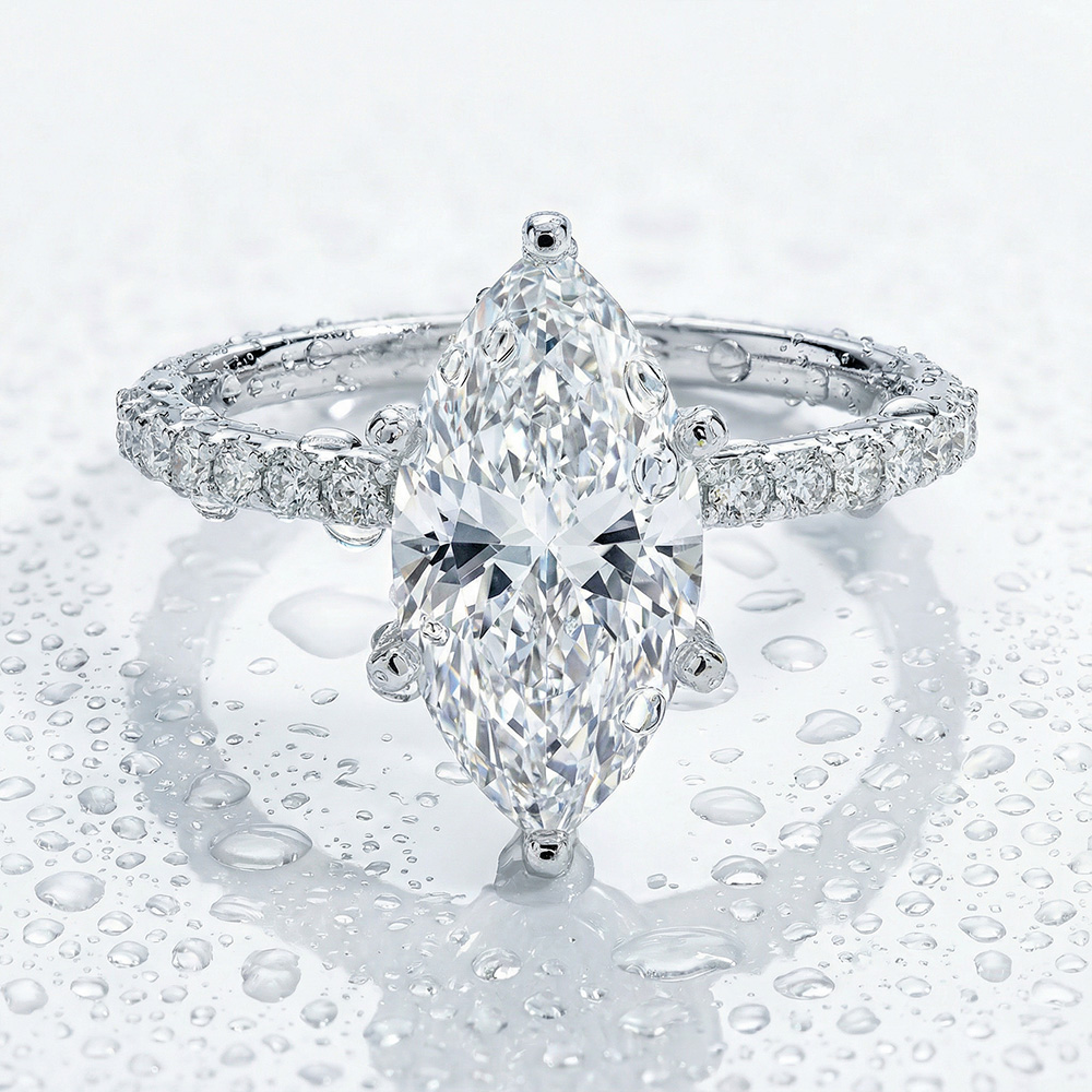 3.04 E Color Vs1 Markiz Lab Grown Pırlanta Yüzük - ARZ3407