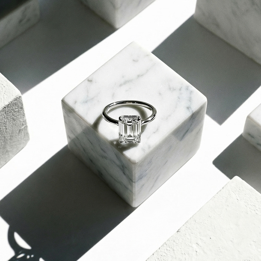 3.04 Karat Emerald TekTaş Laboratuvar Pırlanta Yüzük - ARZ3403