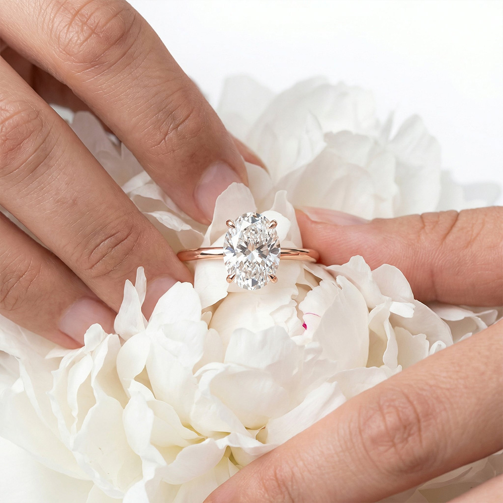 3.46KARAT E Renk Vs2 Berraklık Rose Tektaş Yüzük - ARZ3417