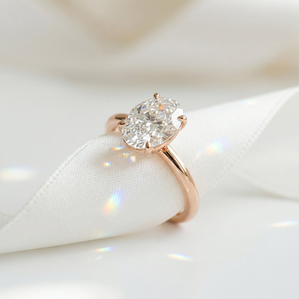 3.46KARAT E Renk Vs2 Berraklık Rose Tektaş Yüzük - ARZ3417