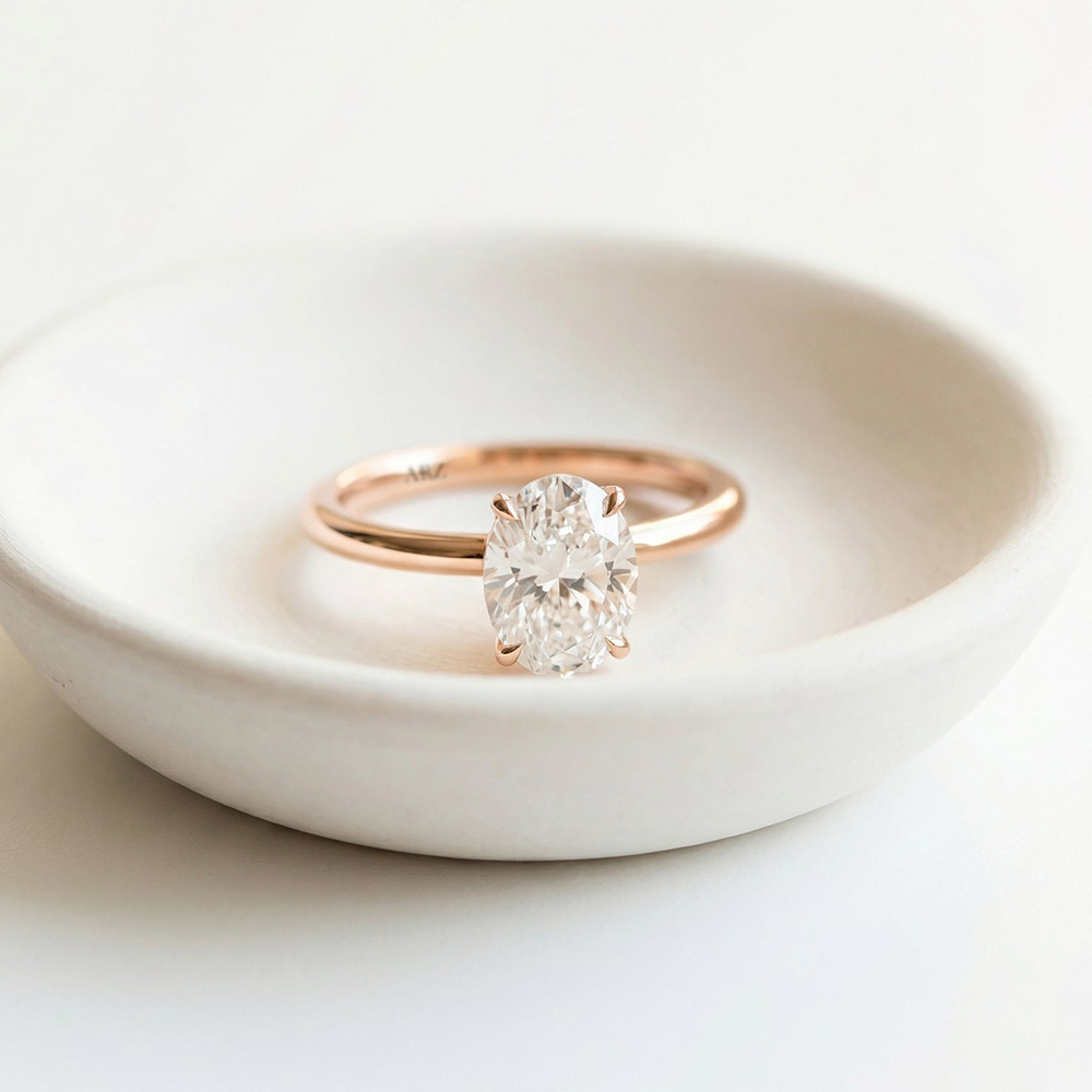 3.46KARAT E Renk Vs2 Berraklık Rose Tektaş Yüzük - ARZ3417