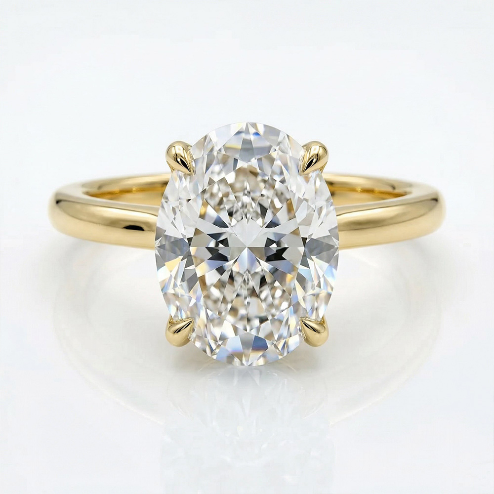 Tektaş Pırlanta Yüzük 4.03 KARAT OVAL GOLD TEKTAŞ YÜZÜK - ARZ3428