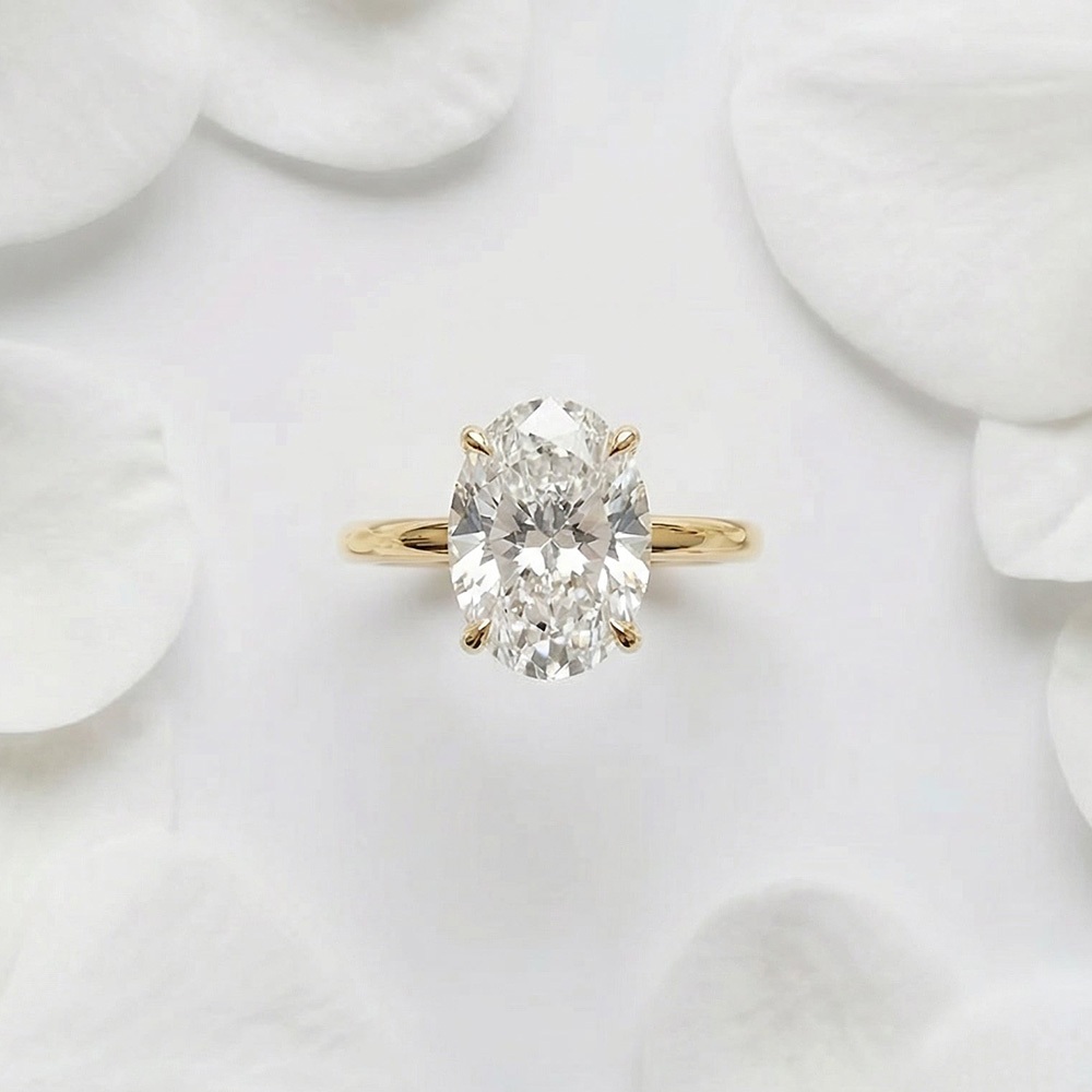 Tektaş Pırlanta Yüzük 4.03 KARAT OVAL GOLD TEKTAŞ YÜZÜK - ARZ3428